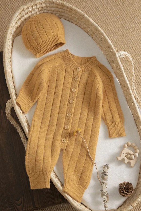 Knitted romper Mustard Buttons
