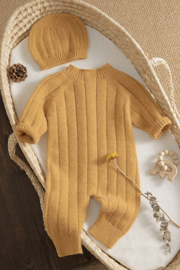 Knitted romper Mustard Buttons