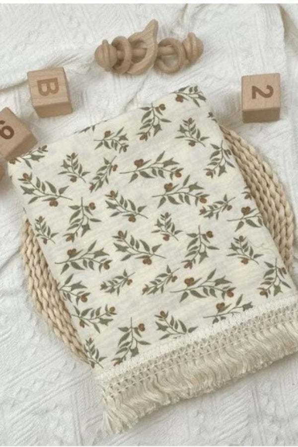 Floral Cotton Muslin Blanket