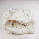 Floral Cotton Muslin Blanket