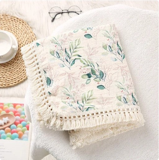 Floral Cotton Muslin Blanket