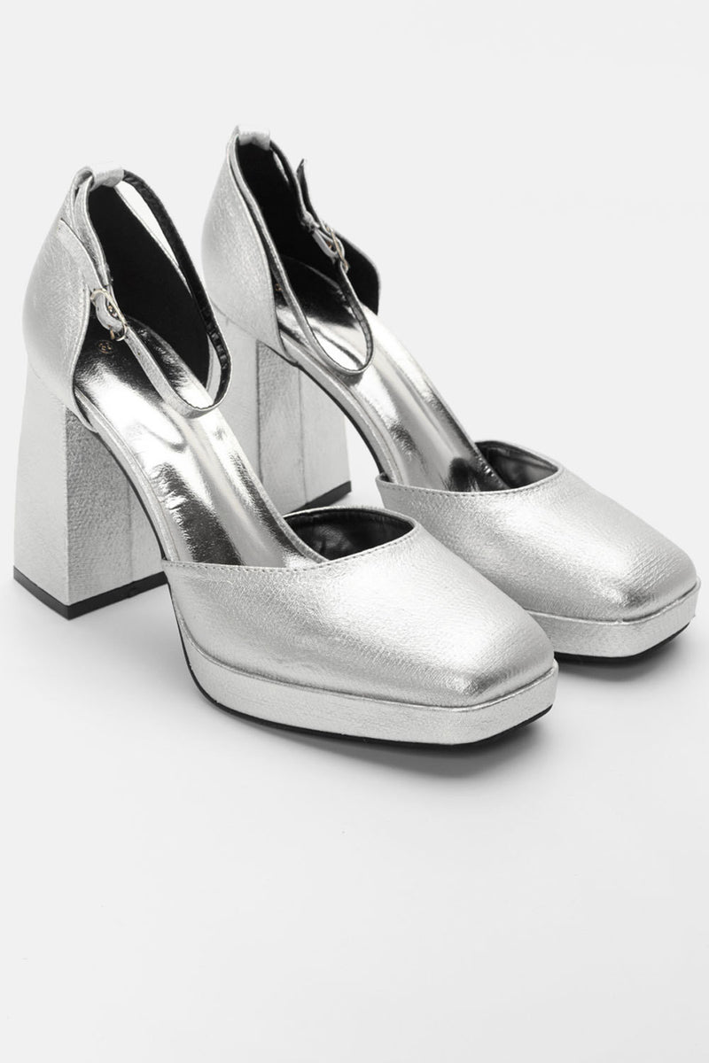 Mia Silver Heel Sandal