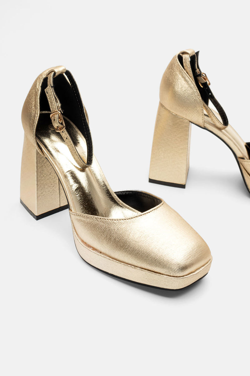 Sandal Heel Mia Gold