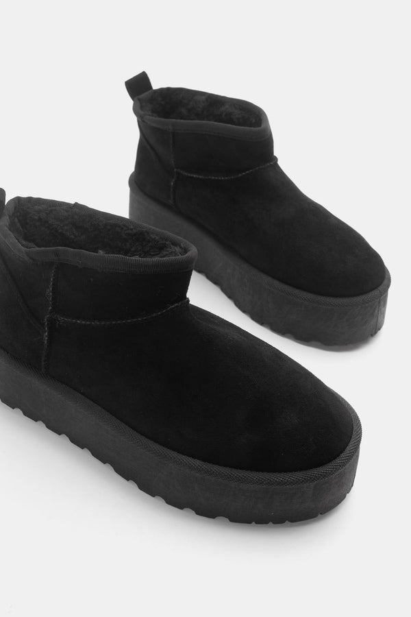 Pelo Zaragoza Black Ankle Boots
