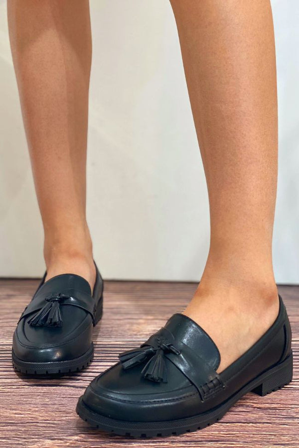 Classic flat loafers Black